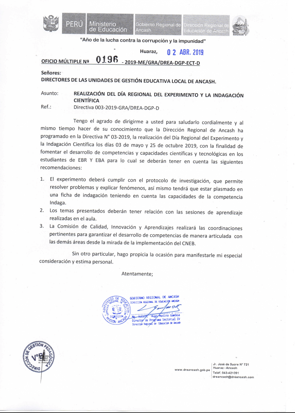 REALIZACIÓN DEL DÍA REGIONAL DEL EXPERIMENTO Y LA INDAGACIÓN CIENTÍFICA