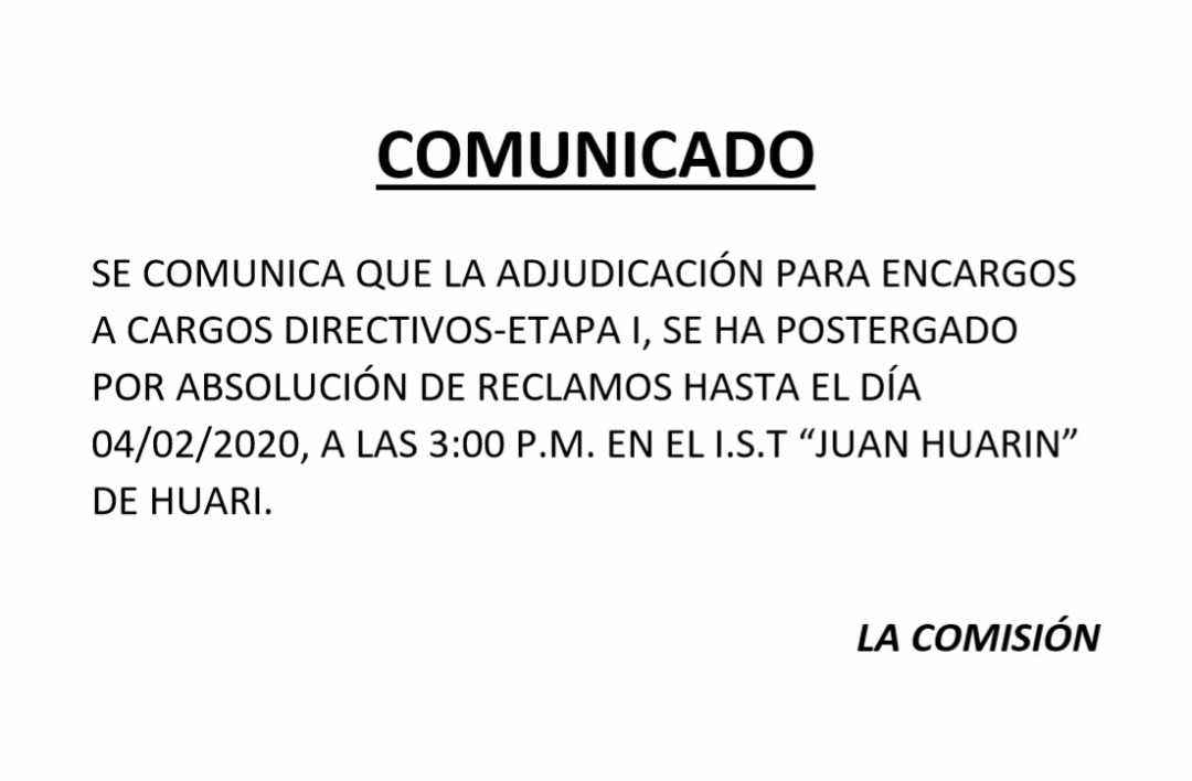 COMUNICADO