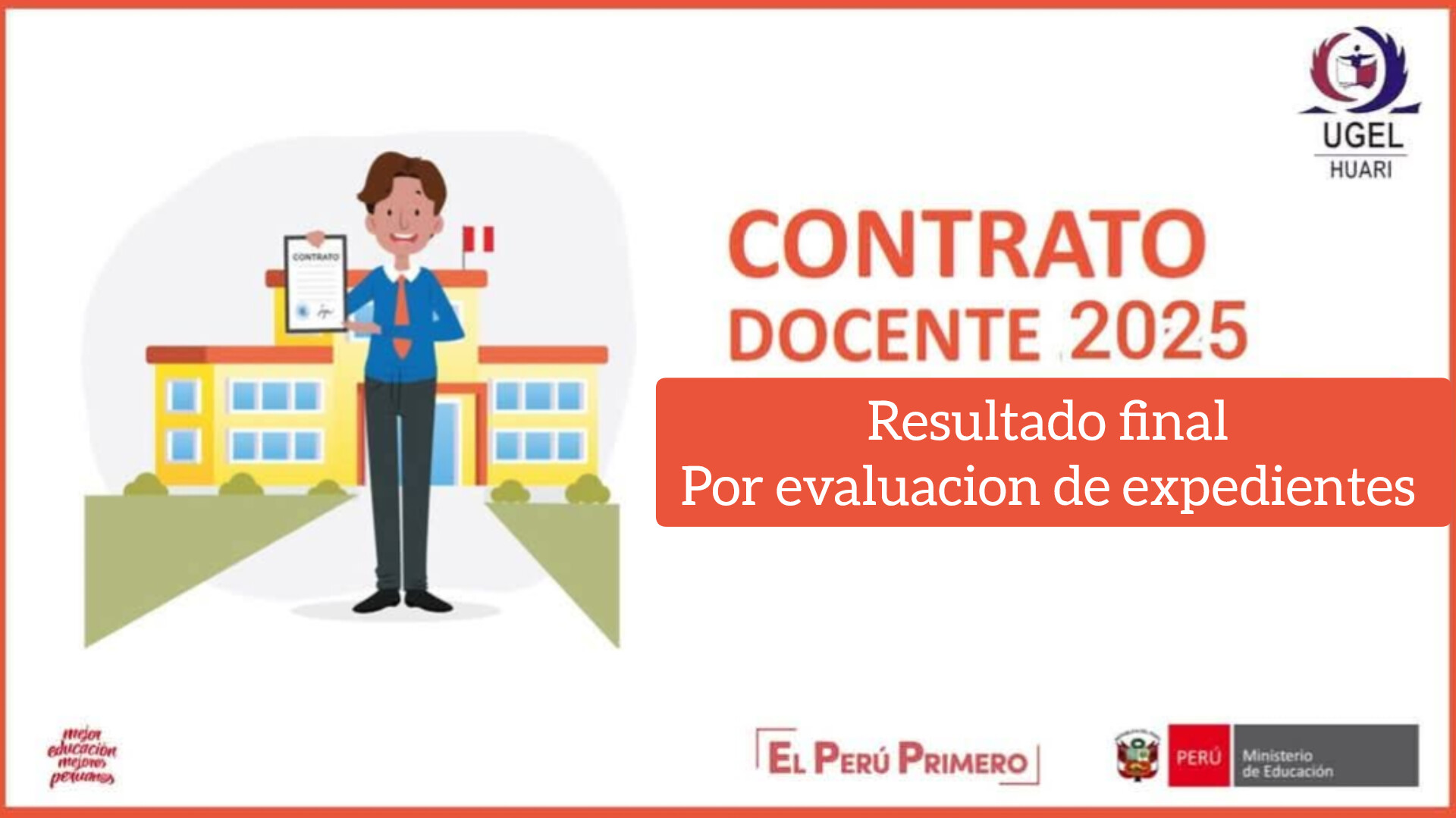CONTRATO DOCENTE RESULTADO FINAL POR EVALUACIÓN DE EXPEDIENTES