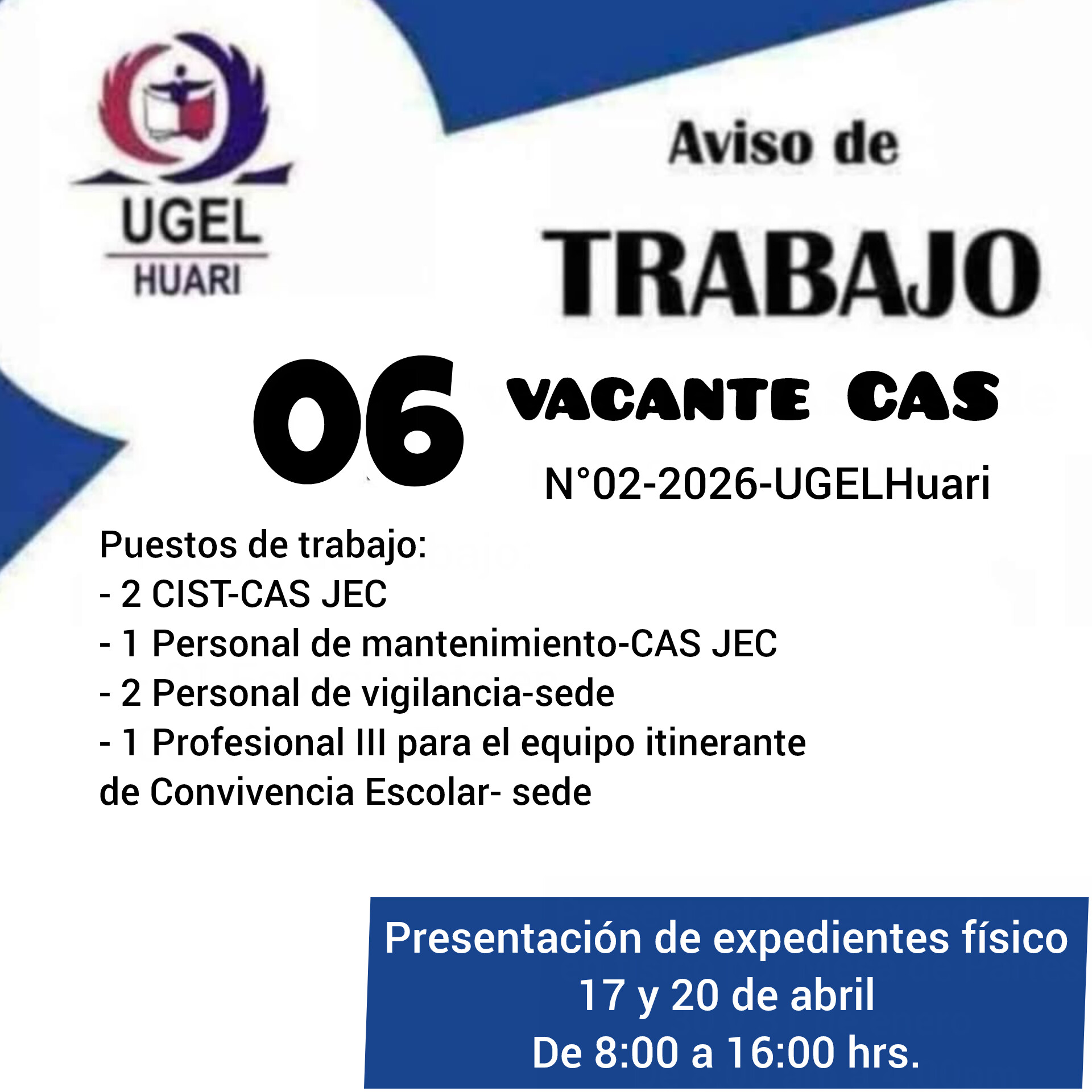 Convocatoria CAS N° 002-2026