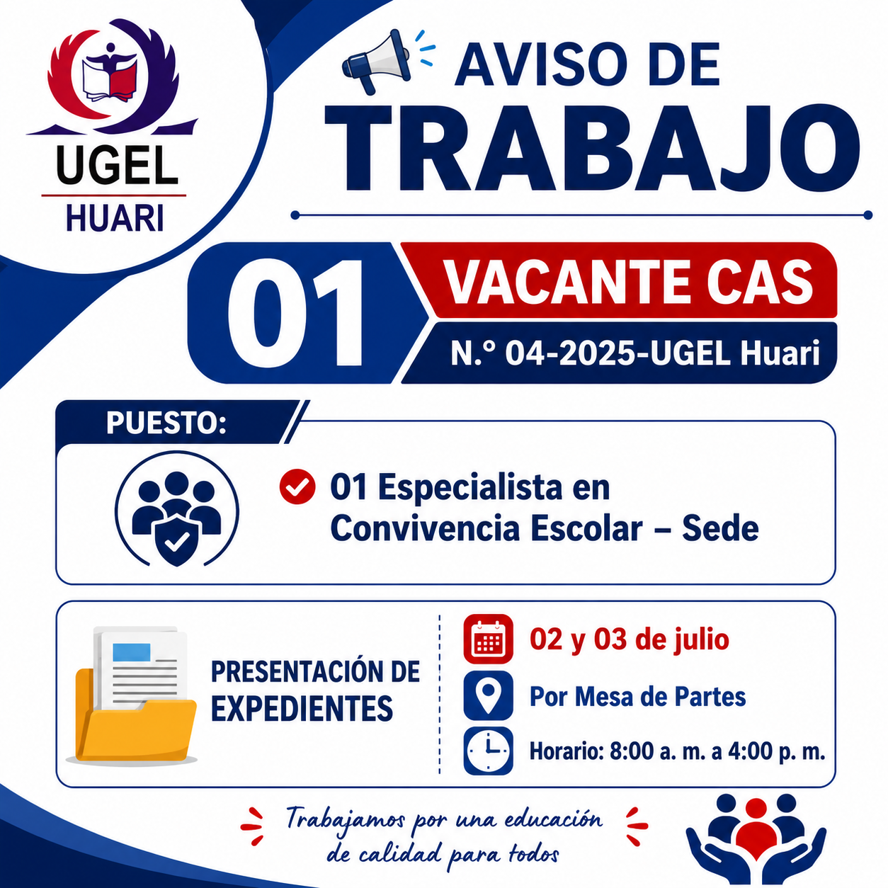 Convocatoria CAS N° 003-2026 Convocatoria CAS N° 003-2026