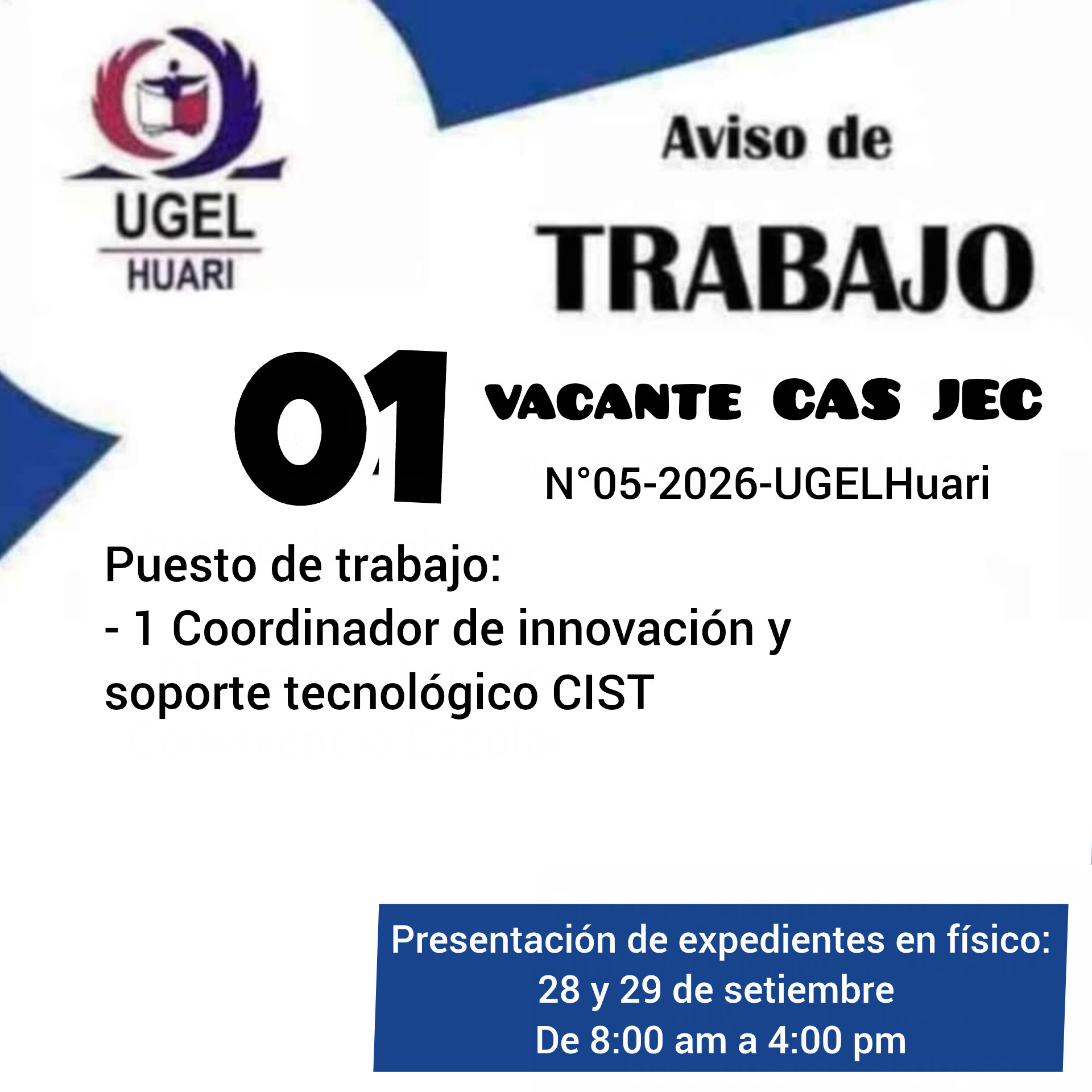 CONVOCATORIA CAS JEC N° 05-2026